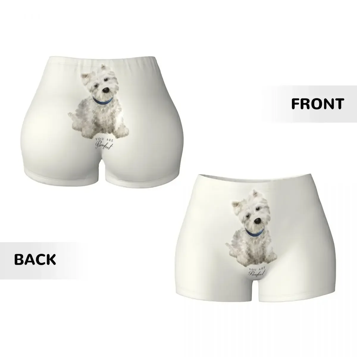 Pantaloncini da allenamento personalizzati per cani West Highland White Terrier per donne Pantaloncini da yoga per motociclisti da corsa per palestra Westie