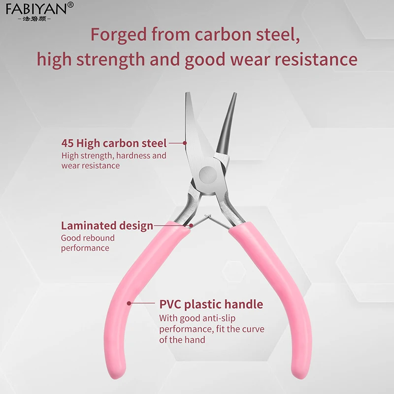 Alicate côncavo redondo, joias diy, artesanal, aço de alto carbono, alicate de nariz redondo, mini alicate de enrolamento de fio, ferramentas de manicure