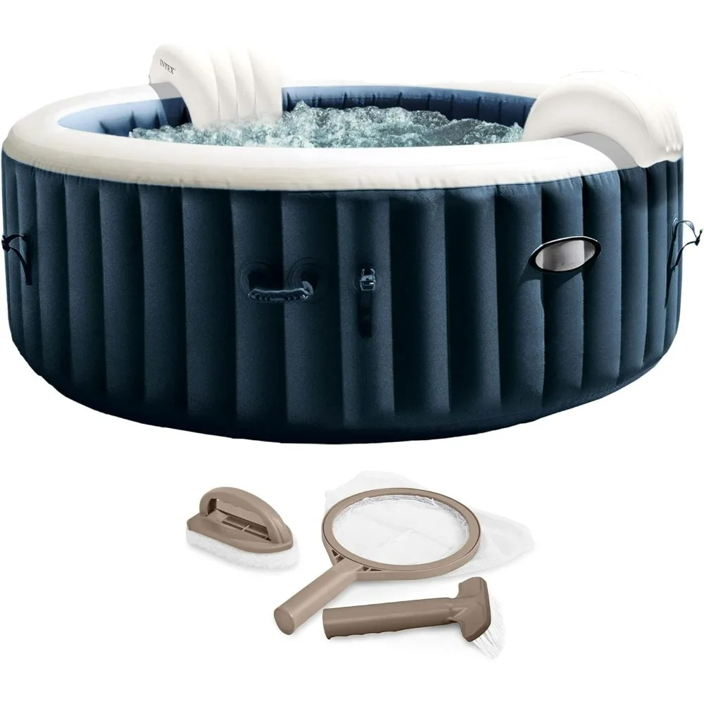 Portable Inflatable Hot Tub Bubble Jet Spa, Hot Tub Maintenance Kit With Brush, Skimmer And Scrubber,inflatable Pool