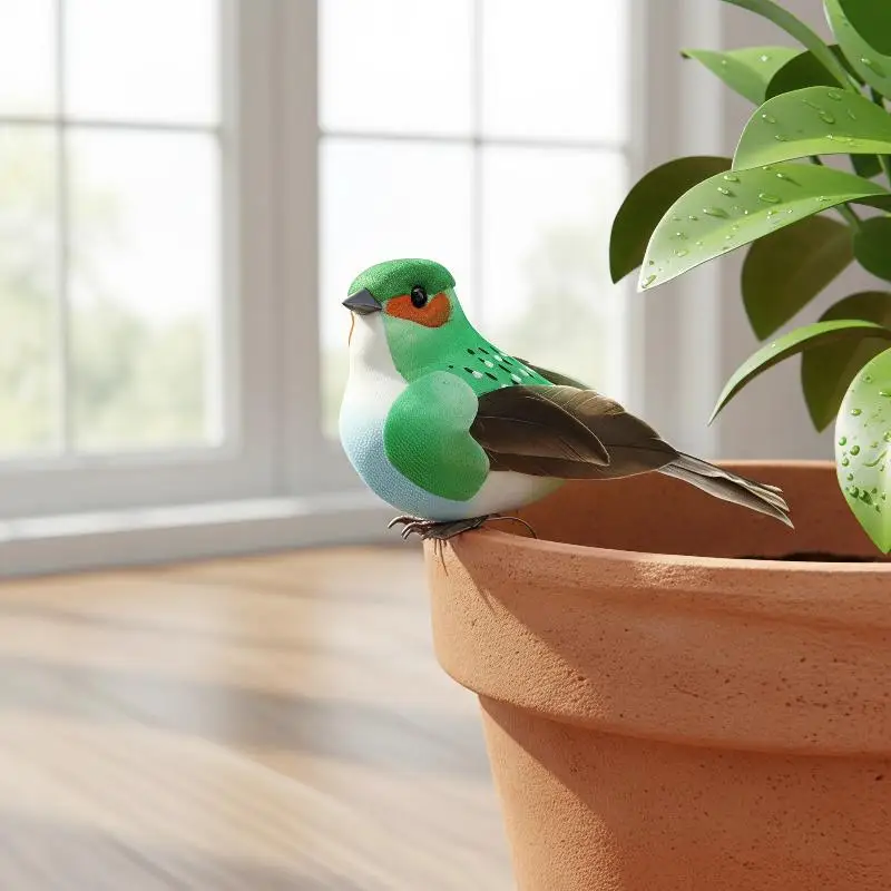 6Pcs Lifelike Artificial Simulation Birds Vibrant Color for Patio Yard Wreath DIY Wedding Table Decoration