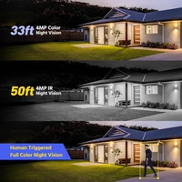 Annke 4MP solar security cameras 10CH 12 in LCD 2.4G 5.8G PTZ wifi security cameras PIR color night vision camera security wifi 4