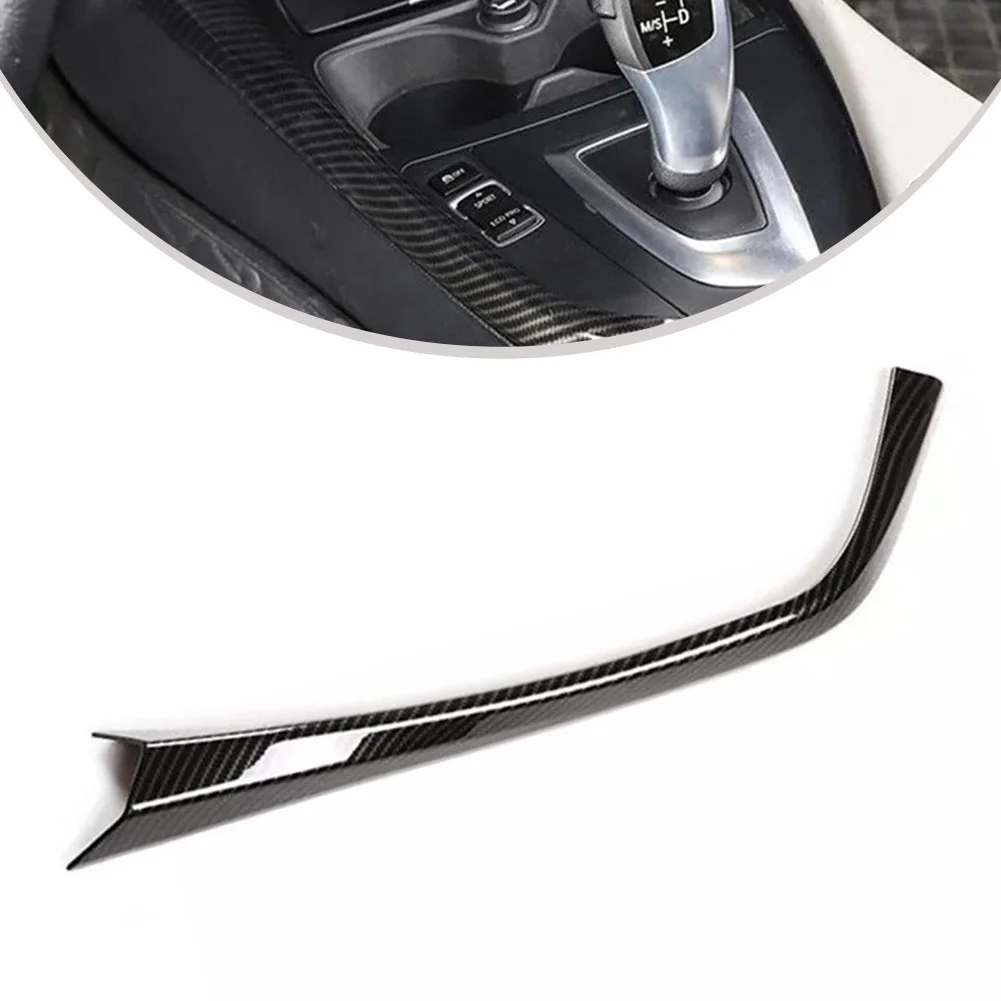 ​Gear Shift Side L Shape Strip For BMW 1/2 Series F20 F21 2012-2019 F22 F23 2014-2019 Gear Panel Carbon Fiber Style Left-hand