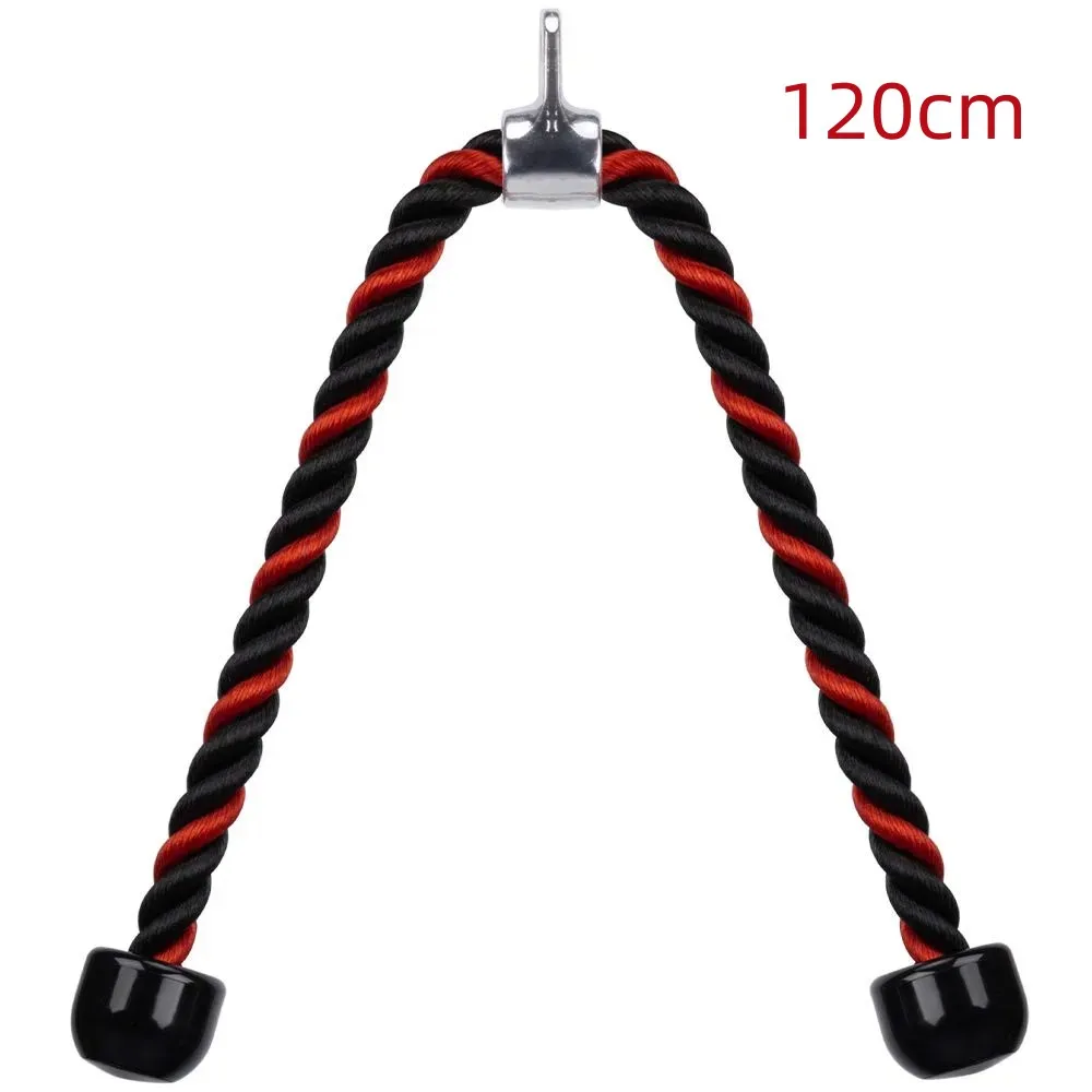 70/90/120cm Heavy Duty Tricep Rope Pull Down Fitness Cable Attachment Biceps Triceps Back Muscle Exerciser Coated Nylon Rope