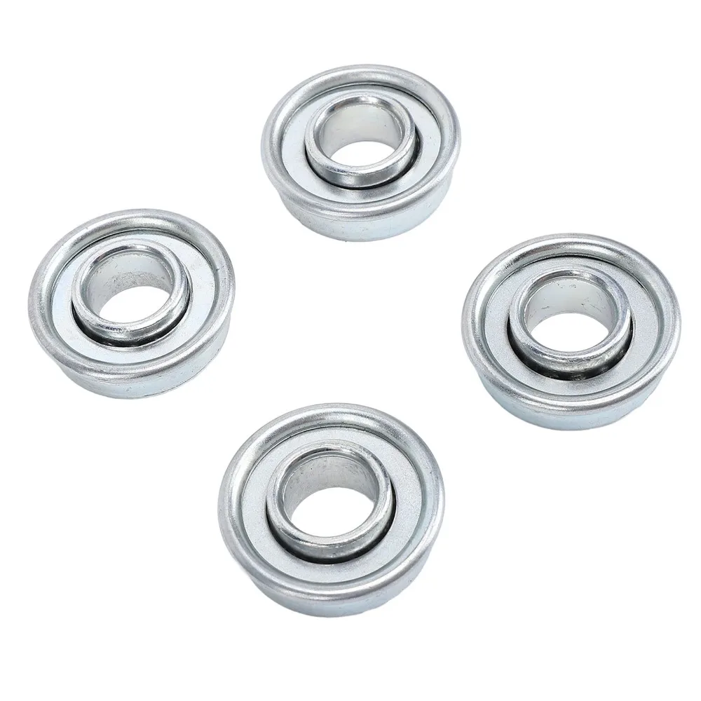4PCS Silver Lawn Mower Bearings Heavy Duty Steel Material Ball Bearing Replacement Compact All Wheel Drive Mower Shaft Bearings
