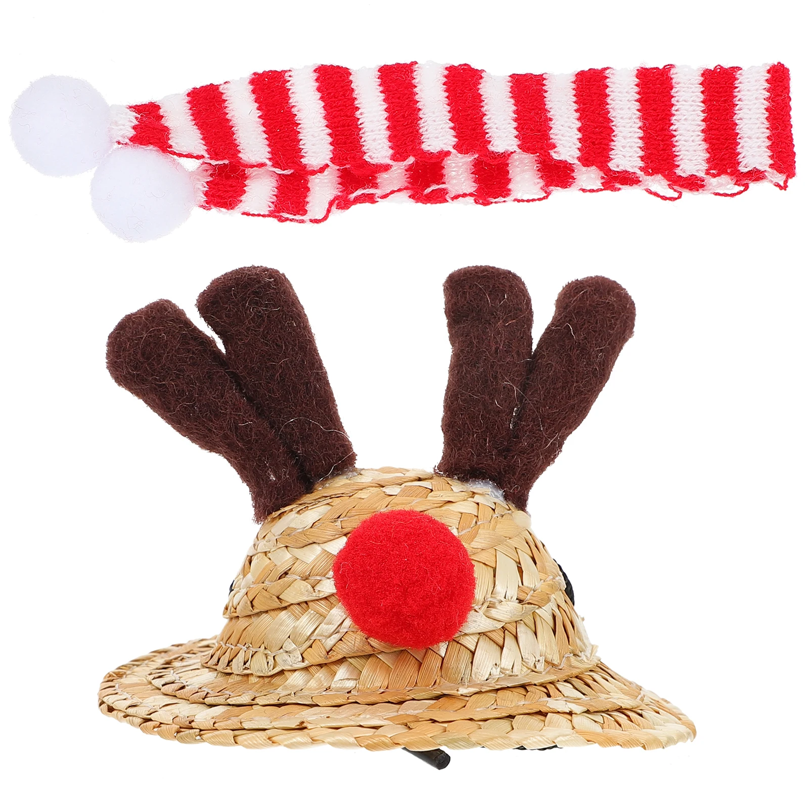 

Santa Hat Lizard Supplies Pet Reptile Cosplay Decorative Small Scarf Yarn Bridegroom Winter Accessories