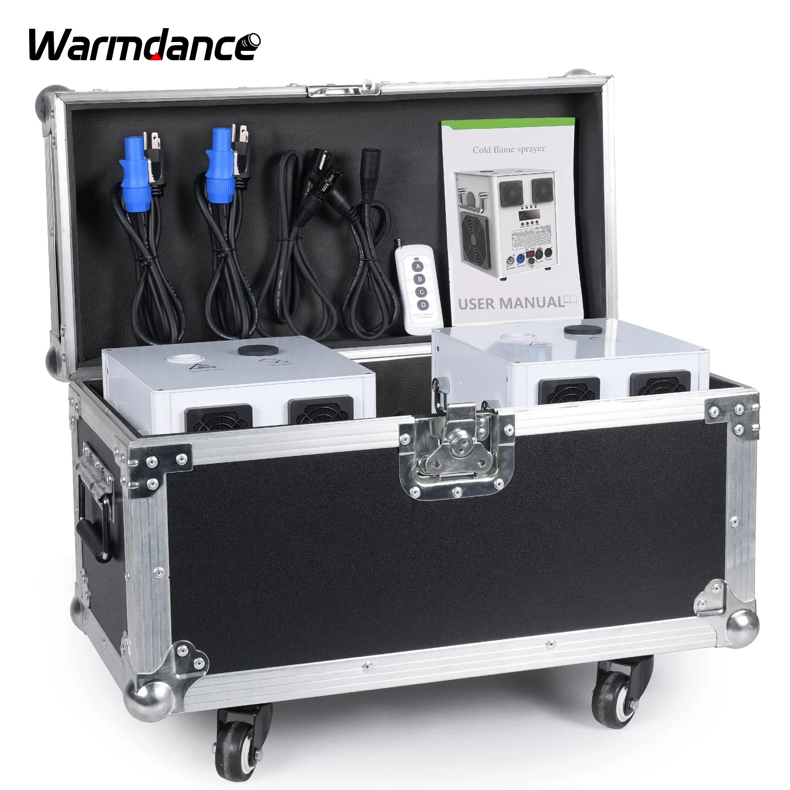 

2PC 700W Cold Spark Machine Stage Equipment Cold Fireworks Fountain Party Spark Effect Machine Sparkler Machine with Flight Case