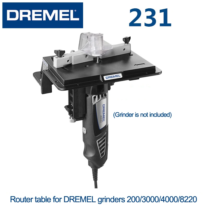 Imagem -04 - Dremel Rotary Tool Attachment Conversor de Ângulo Direito Eixo Flexível Aperto Escudo Mesa do Roteador Guia do Cortador Kit de Vise Suporte de Ferramenta Rotativa