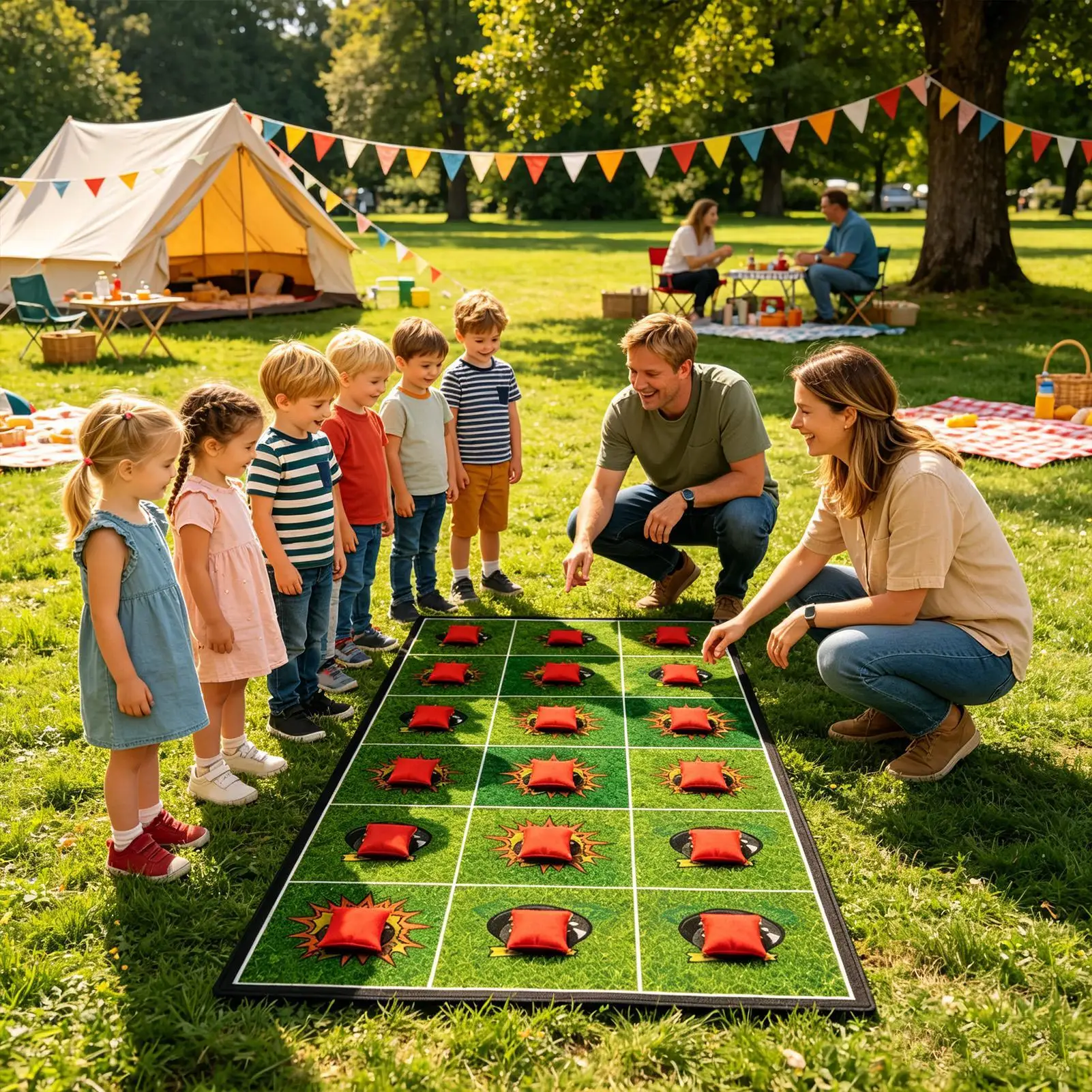 Memory Game For Kids Memory Training Fun Interactive Activities Mat Voice Guidance Floor Mat For Yard Lawn Camping Park Picnic