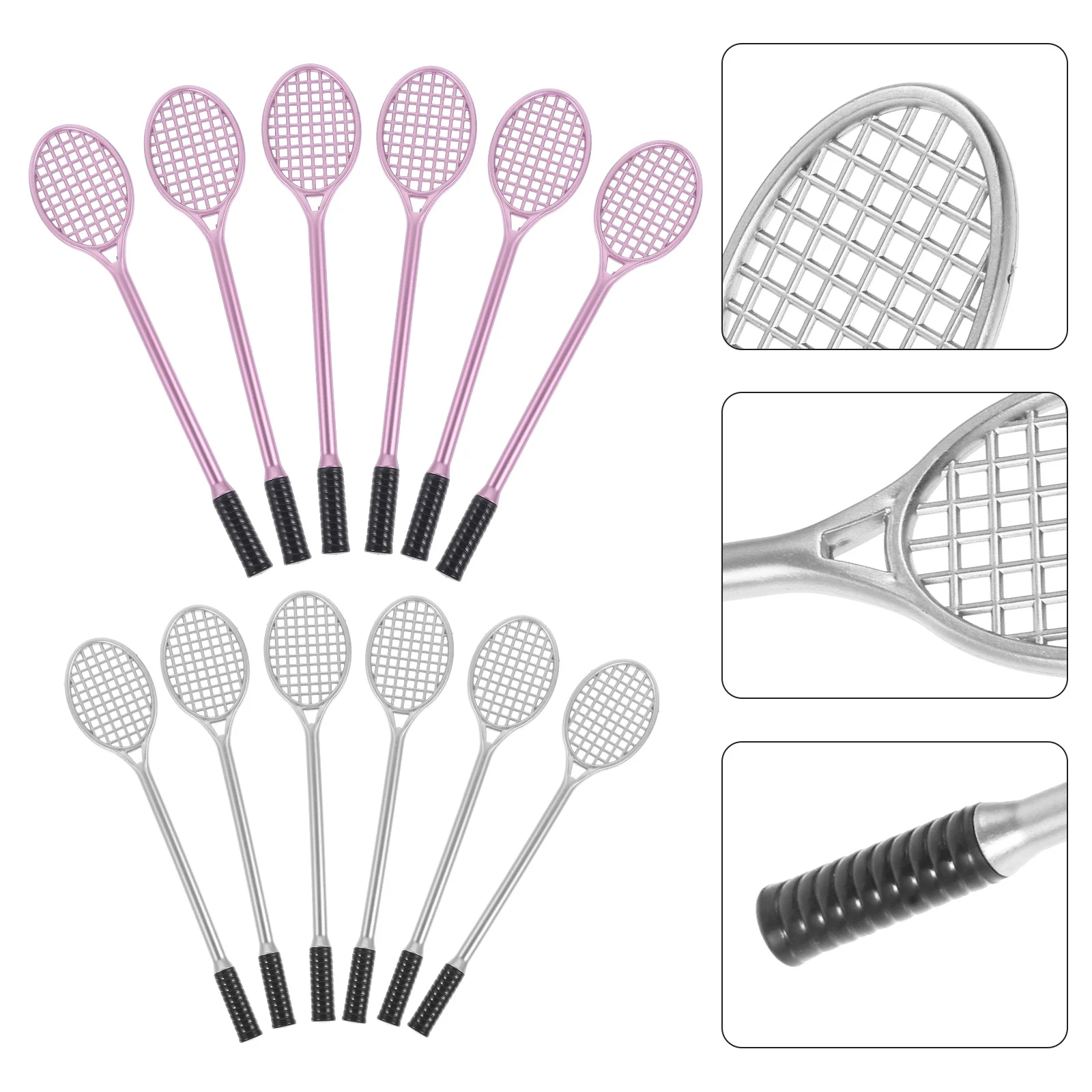 12Pcs Gel Pen Cartoon Racket Shape Pens Creative Birthday Gift for Students Friends Office Cute Pens for Girls