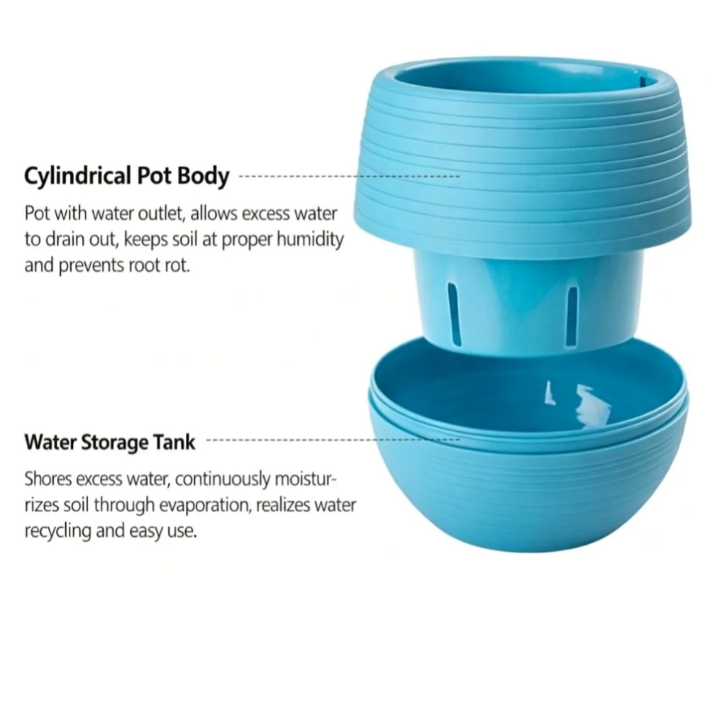 30 pcs 2.8 Inch Plastic For Mini Pots with Drainage Reservoir and Ventilation for Easy Indoor Plant Maintenance