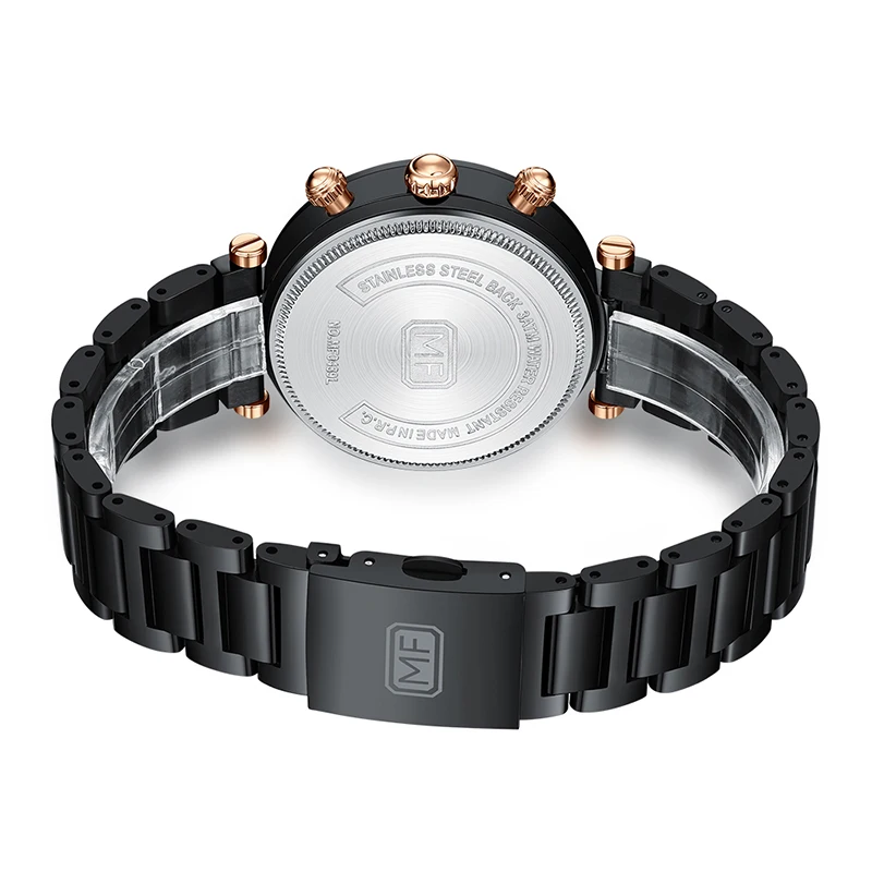 High End MINI FOCUS MF0489L Women Luxury Watch Solid Stainless Steel Band Water Resistant Chronograph Quartz Watches