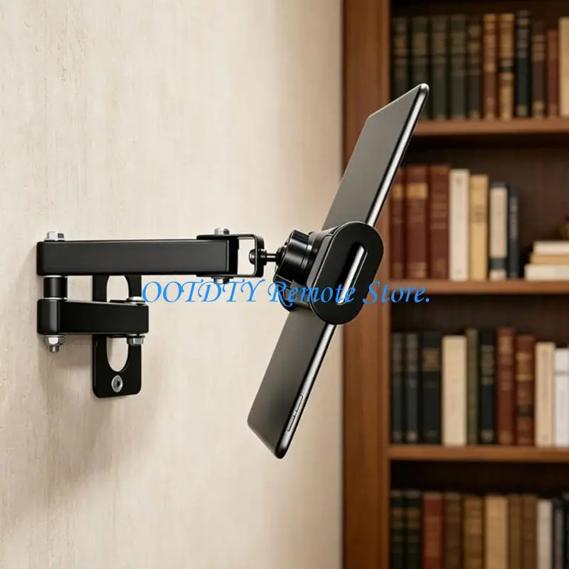  Tablets and Phone Wall Holder with Adjustable Arm, 5 to 12.9Inch Mount for Kitchen Recipes, Desk Side Viewing, and Study Use