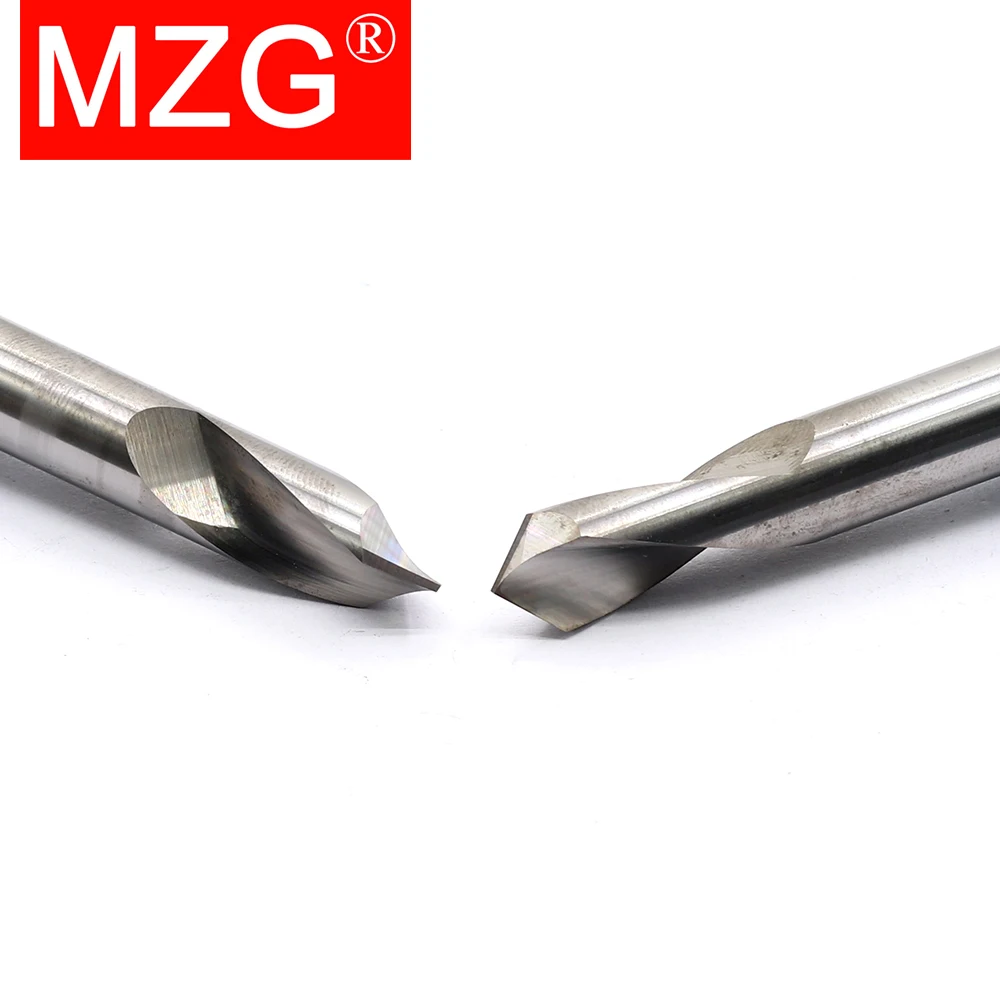 MZG 120 Dgrees Aluminum Spot Drill Bit Point Carbide CNC Chamfering Drilling Hole Tungsten Steel Location Centering Pilot Drill