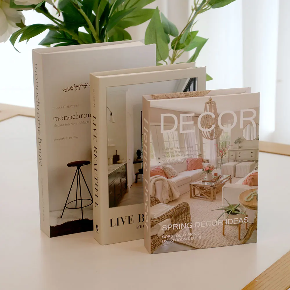 Large Medium And Small Suit Modern Soft Decoration Fake Book Fashion Home Decoration Book Club Hotel Model Living Room Props