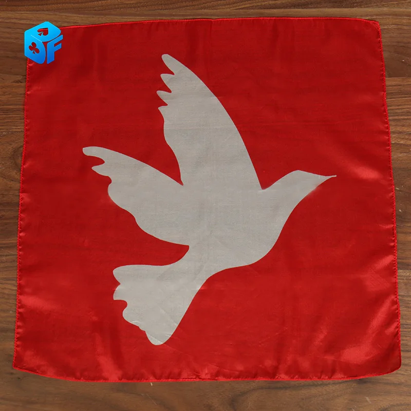 Pigeon scarf 45*45cm  60*60 cm silk scarf  pigeons flew away Stage Close-Up Illusions Props Accessories Comedy