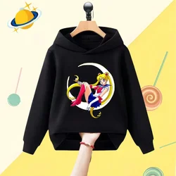 Sailor Moon Anime children's hoodie game cartoon printed Autumn winter long sleeve sweatshirt boys girls Kawaii casual top