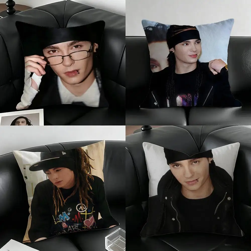 Actor Tom Kaulitz Cushion Cover Natural Linen Pillowcase Set, All-in-One Decor for Sofa, Bedroom & Chair