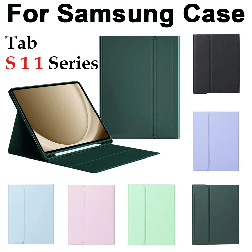 For NEW Samsung Galaxy Tab S11 Ultra S10 S9 FE 10.9 S7 S8 11 12.4 13.1 A7 S6 Lite 10.4 14.6 A11 A9 Plus A8 PU Case Pencil Holder