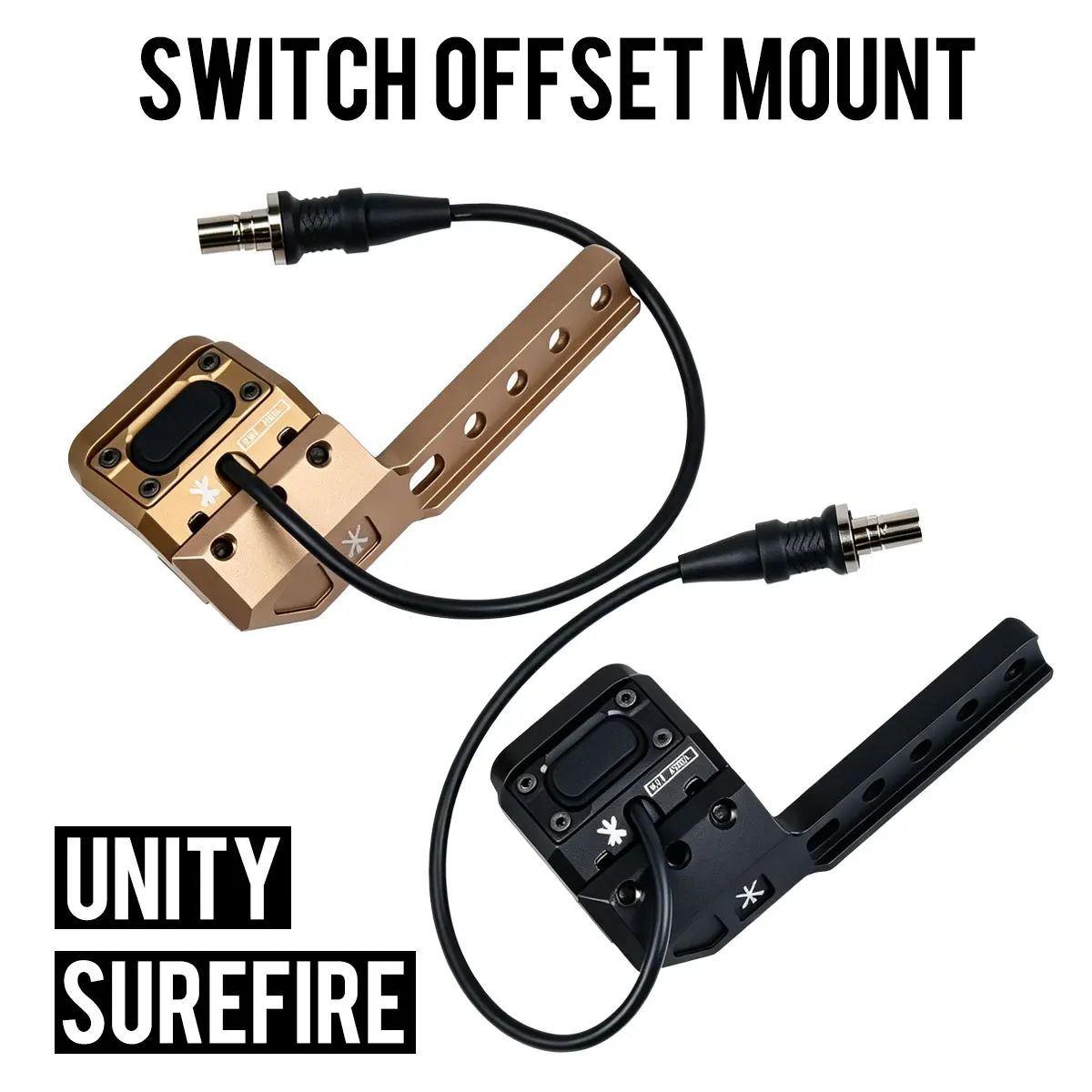 UNITY Tactical Mount Scout Light Flashlight Remote Switch Offset Mount 20mm Picatinny For Surefire M600 M300 M600C M300C