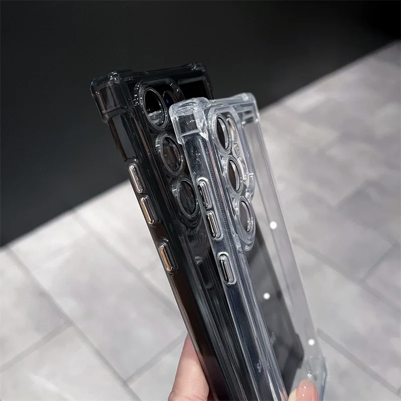 حافظة فاخرة شفافة مضادة للصدمات لهاتف سامسونج جالاكسي S24 S23 S22 FE Plus S25 Ultra A34 A54 A15 A25 A35 A55 A16 5G غطاء أكريليك صلب #6