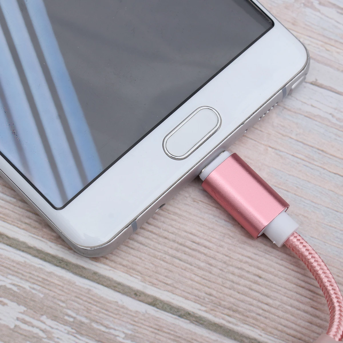 

5 Pcs USB Type C Cable Black Silver Data Line Sturdy Replacement Power Cord Phone Charging Fast Durable Nylon Braided