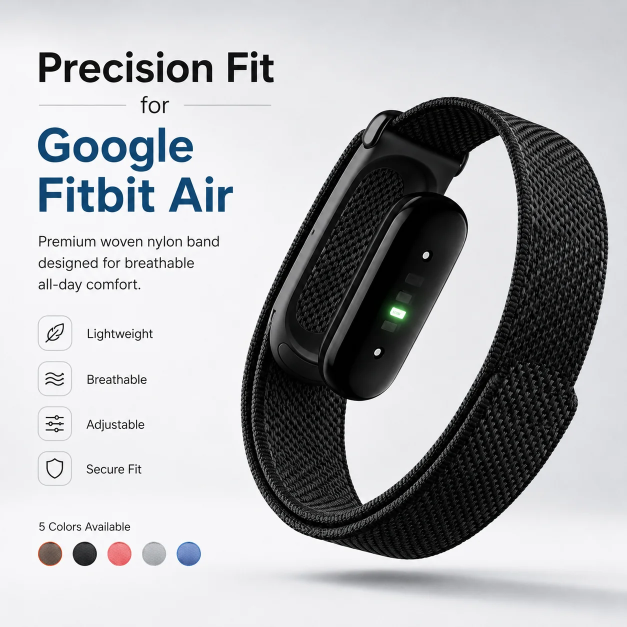 Nylon Sports Strap for Google Fitbit Air Bands Fitness Tracker Wristband Replacement For Fitbit Air Bracelet Loop Accessories