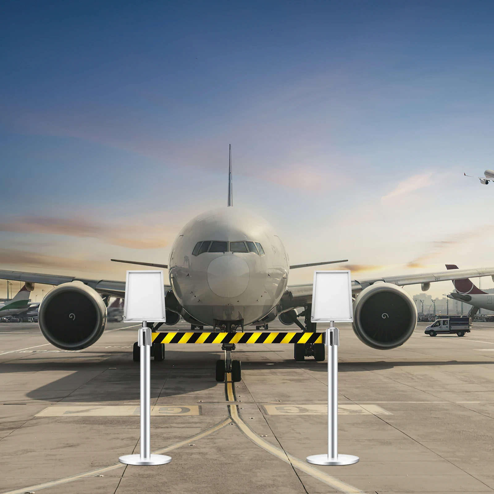 Barrières Touwen Post Cordon Sign Poster Stands voor Display Stanchion RVS Houder Groot