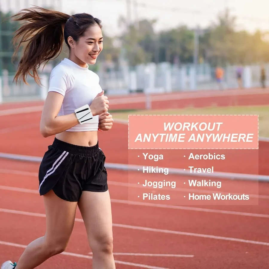 أوزان الكاحل القابلة للتعديل للنساء والرجال بأوزان قابلة للإزالة 2 رطل إجمالي 1 رطل لكل مثالية لتدريب اليوغا والمشي والركض أ