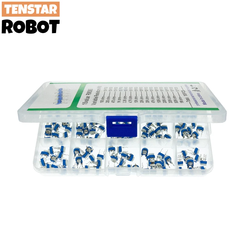 150pcs/Set RM065 Trimming Potentiometer Variable Resistors Assorted Kit Electronic Diy Kit 15 Values Each 10pcs with box