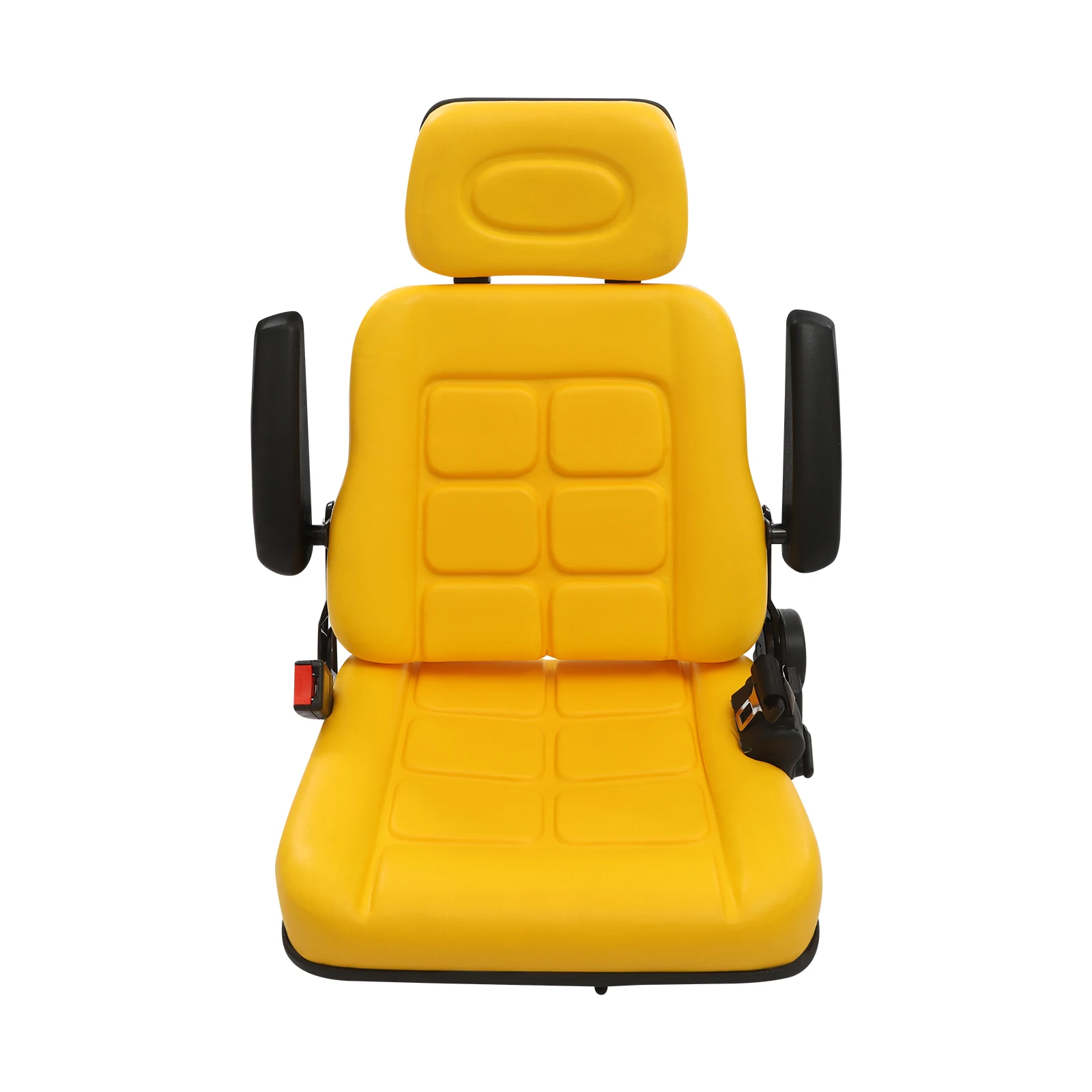 

Universal Tractor Seat with Armrests & Headrest Adjustable Backrest 35°-180° Sliding Seat PVC Agricultural Machinery Seat