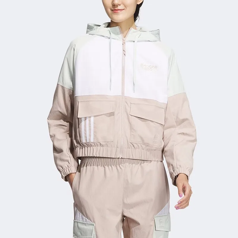 

Adidas Neo Womens Jacket Spring Casual Loose Fit Hooded Fleece Outerwear Comfortable Warm Fashion Long Sleeve Coat For Daily Spo