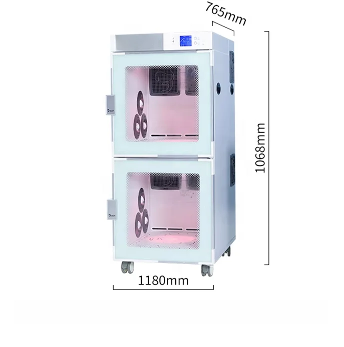 ！@USMILEPET Double-Layer Pet Drying Box Fully Automatic Pet Drying Cabinet Cat Dryer Box and Water Blower for Kittens and Puppie