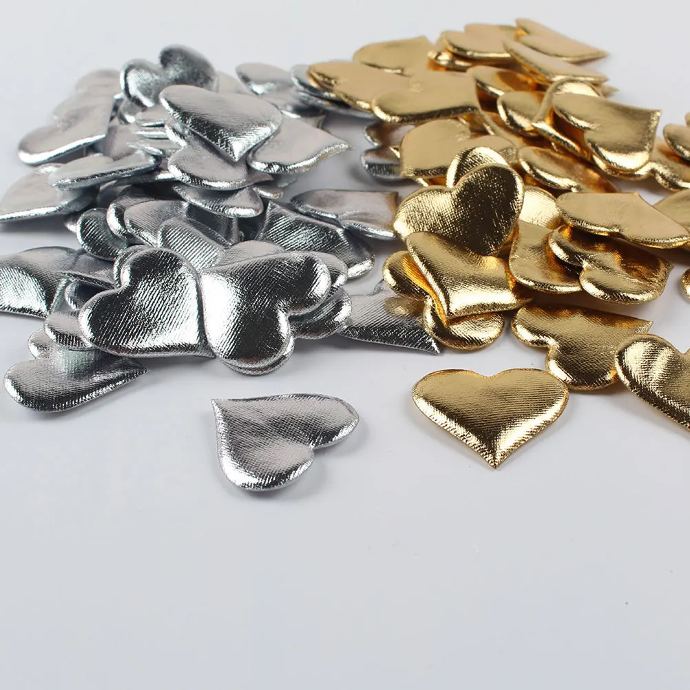 

200Pcs 35mm Artificial Petals Love Heart Sponge Confetti Wedding Engagement Table Decor Romantic Atmosphere Golden