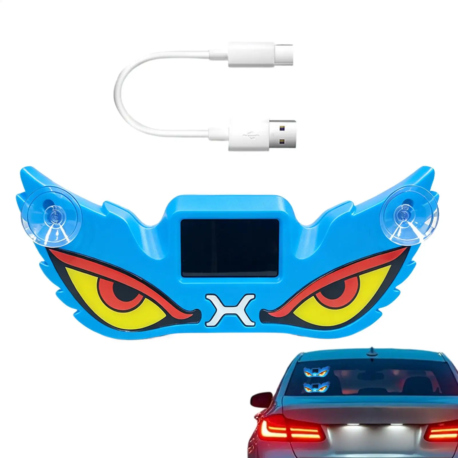 Solar Eyes Light For Car Wireless Dynamic Waterproof Decoration Car LED Ambient Light For Vehicle SUV Van RV Truck Sports Daily