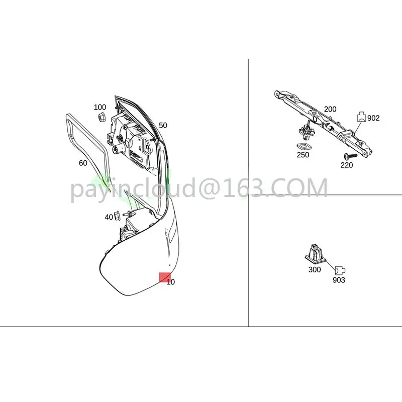 Combination Tail Lights Exterior Tail Light Assembly 2020-Me Rc Ed Es -Be Nz Gl B 200 Side Wall Light Decorative Lights