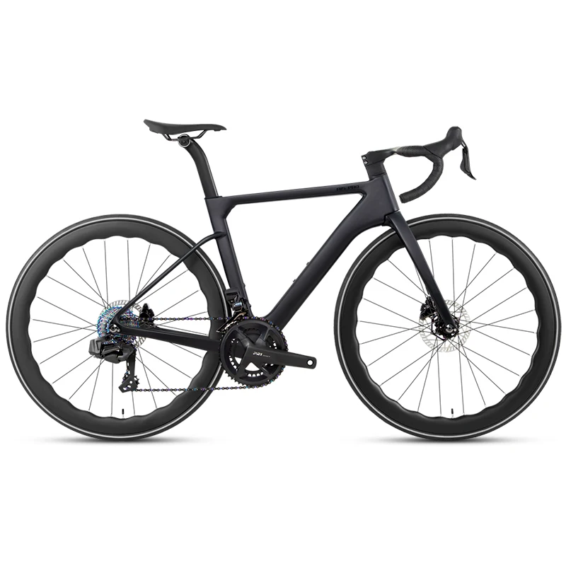 

R15 Carbon Fiber Road Bike With Wireless 24 Speed Gears 700C Carbon Wheels and Disc Brake Carbon Road Bicycle