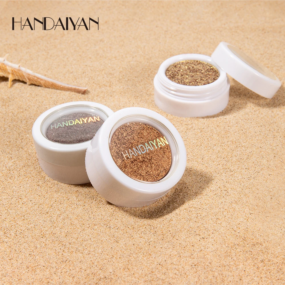 HANDAIYAN 12-Color Shimmer Eyeshadow Cream: Easy to Apply, Pearlized Finish, Long-Lasting Color