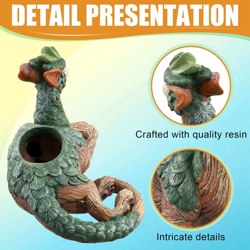 BAAG-أواني نباتات رائعة للحيوانات أواني نباتات عصارية تمثال حديقة هدايا من الراتنج لمحبي الطبيعة