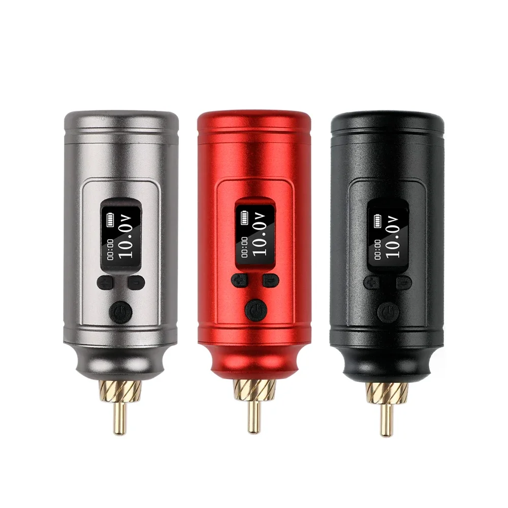 1500mAh Wireless Tattoo Power Supply RCA Connector Digital Fast Charge Battery for Rotary Tattoo Machine Pen Permanent Makeup