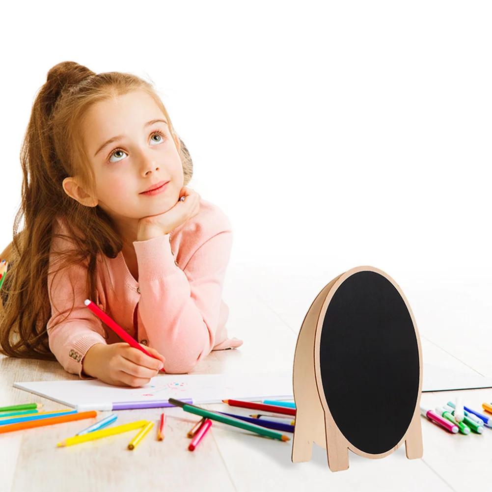 

2Pcs 's Drawing Small Blackboard Wooden Double-Sided Message Board Memo Note Writing Home Office Display Board