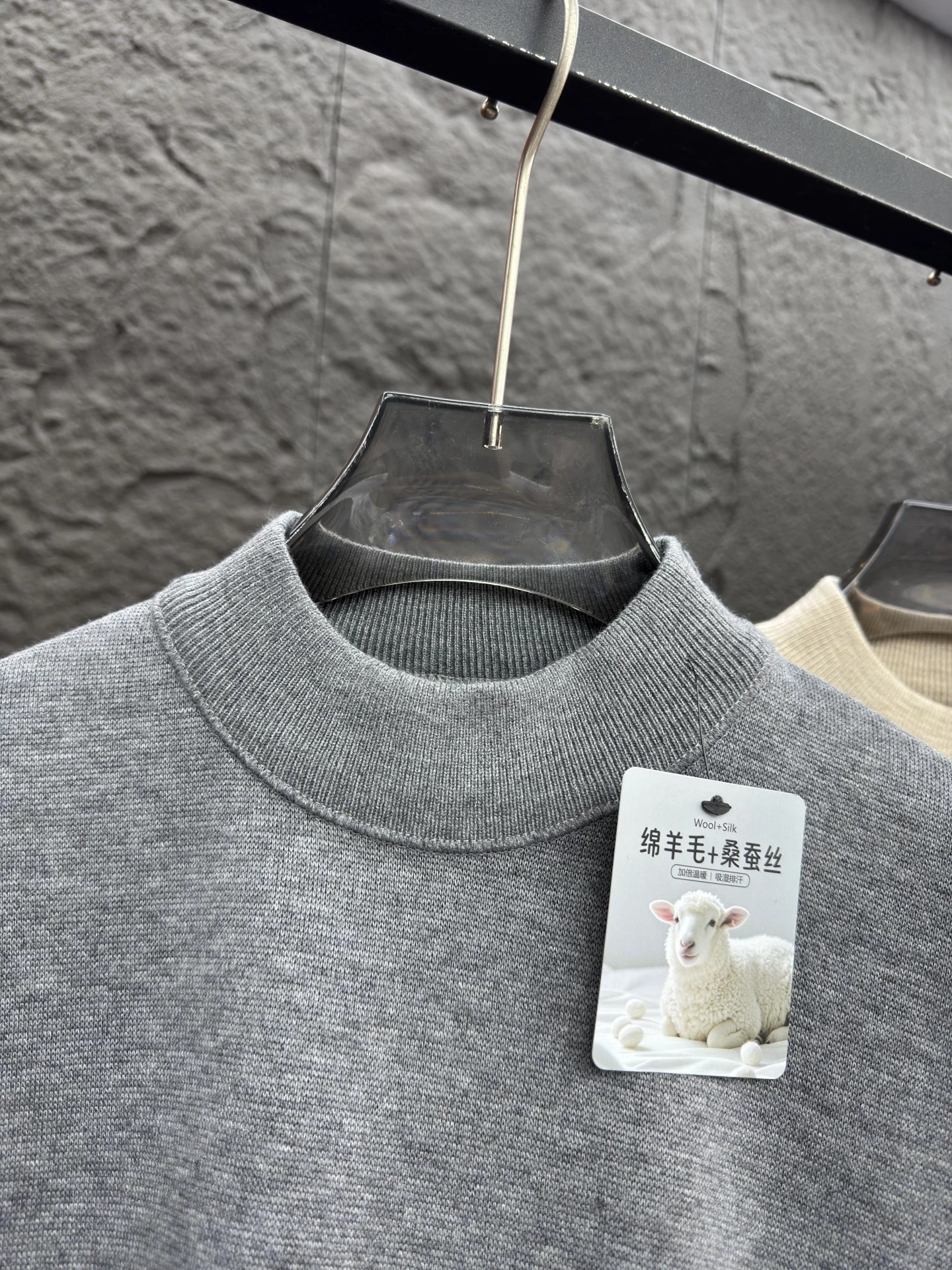 

Thiened Warmth Camere Silk Knitted Sweater Casual Sle f High Collar Men's Autumn Winter Color Knitwear