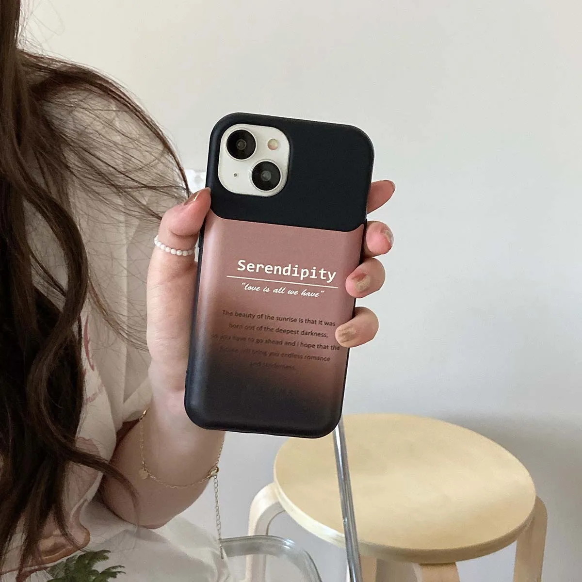 

Gradient Splicing Coffee Silicone Back Covers For iPhone 14 13 12 11 Pro Max Bumper Thickened Air Cushion Shockproof Phone Case