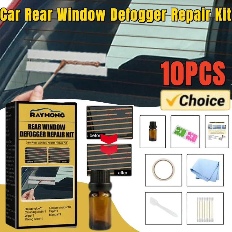 1/10PCS Quick Repair Car Rear Window Defogger Repair Grid Defroster Kit Repair Heater Grid Lines Auto Care Accessories Kit Tools