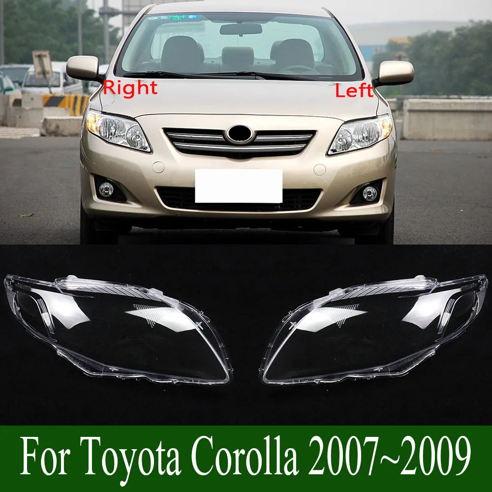 

For Toyota Corolla 2007~2009 Headlamp Shell Headlight Cover Transparent Lamp Shade Lens Plexiglass Replace Original Lampshade