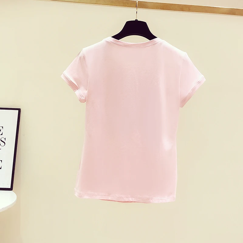 เสื้อผู้หญิง 2025 Ropa Mujerแขนสั้นO-คอ 3Dดอกไม้ฤดูร้อนTeesขนาดใหญ่เสื้อแฟชั่นสบายๆเย็บปักถักร้อยเสื้อยืดสีขาว