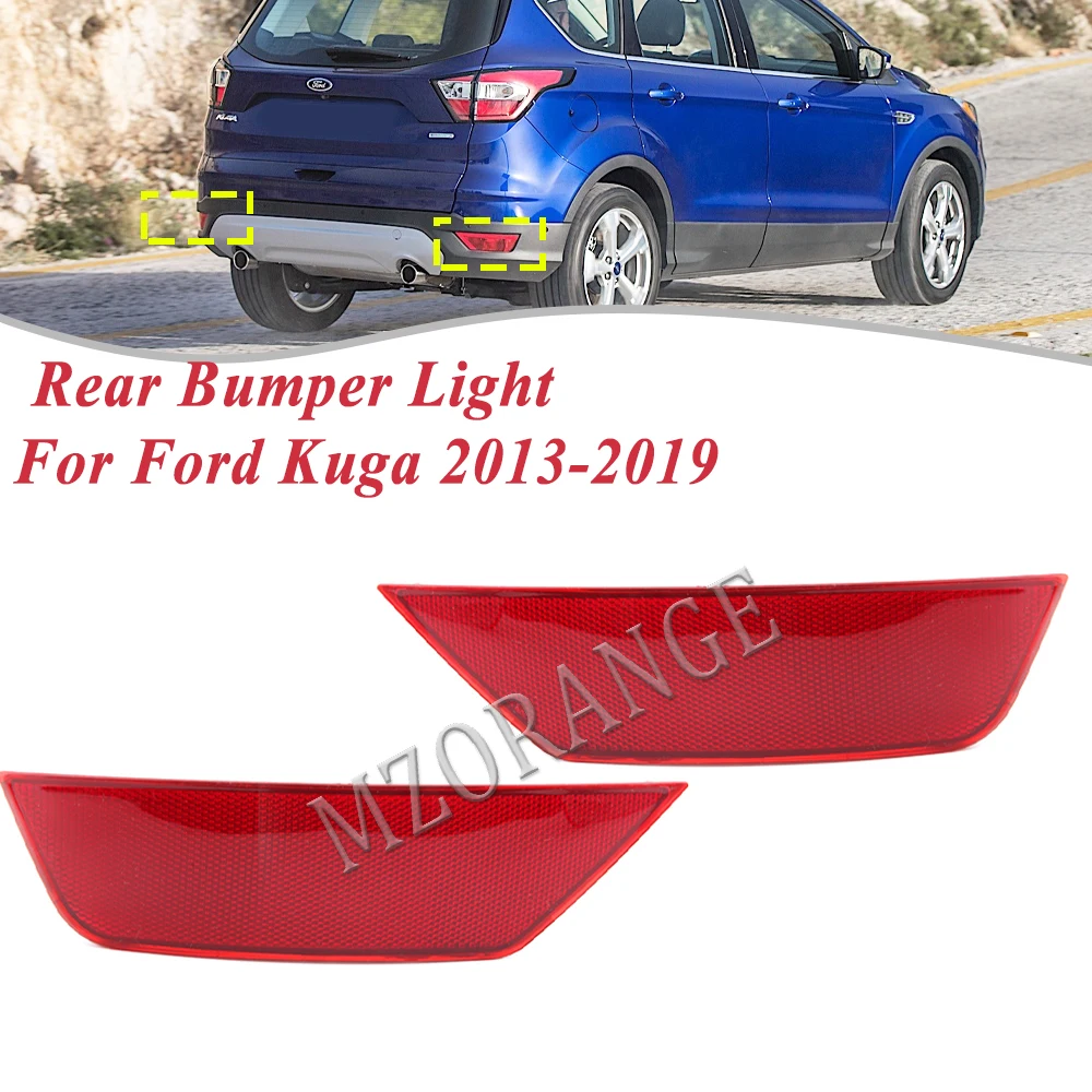 1 Pair Tail Bumper Reflector Lamp For Ford Kuga 2013-2019 USA Version Warning Turn Signal Brake Light Reflector Car Accessories