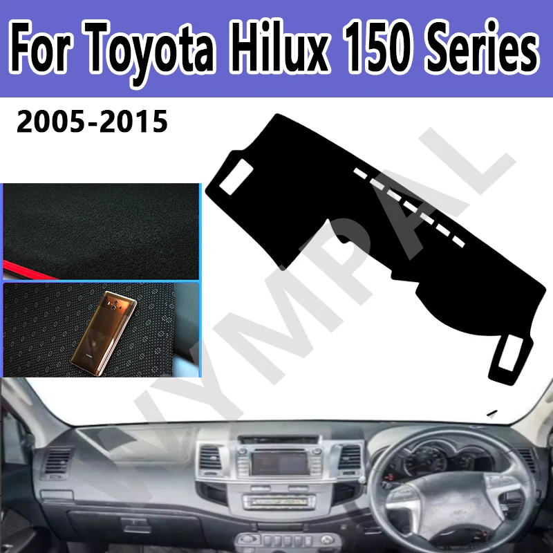

Чехол на приборную панель автомобиля для Toyota Hilux 150 серии SR SR5 2005-2015, RHD Dashmat Pad, коврик для приборной панели, солнцезащитный козырек