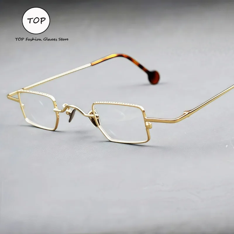

Новые ультралегкие очки из чистого титана в квадратной оправе, женские дизайнерские брендовые оптические очки для чтения по рецепту для мужчин 150 мм