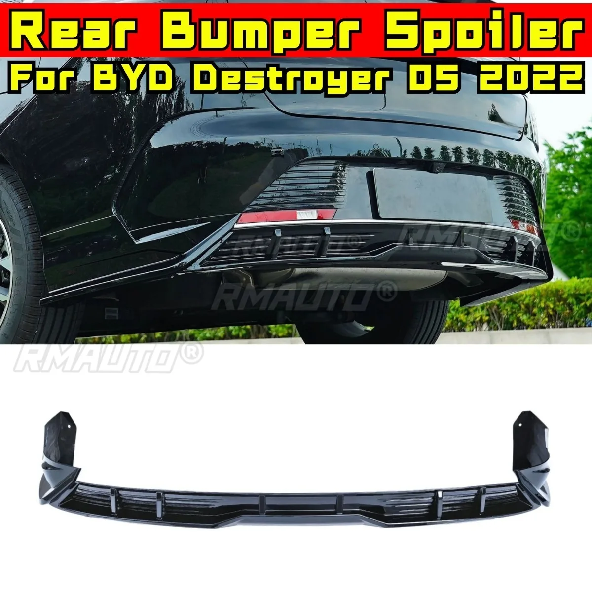 

Car Rear Bumper Spoiler Lip Diffuser Modification Part For BYD Destroyer 05 2022 Bumper Guard Protector Cover Car Accessories