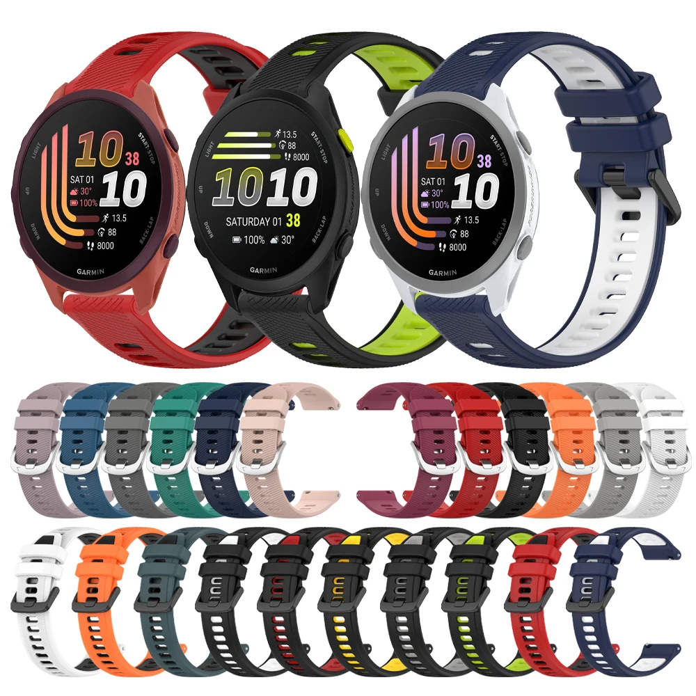 Correa de silicona para reloj Garmin Forerunner 70, 170, 255, 245, Music 570, Venu 4, 3, 2, correa para reloj Garmin D2 Air X15, 20/22mm